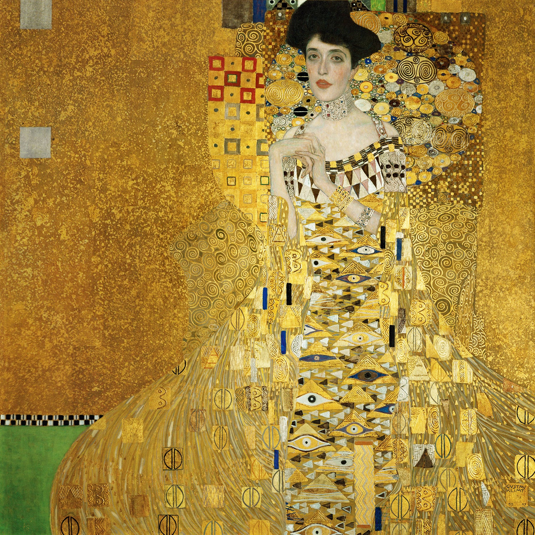 Adele Bloch-Bauer I by Gustav Klimt,A3(16x12")Poster