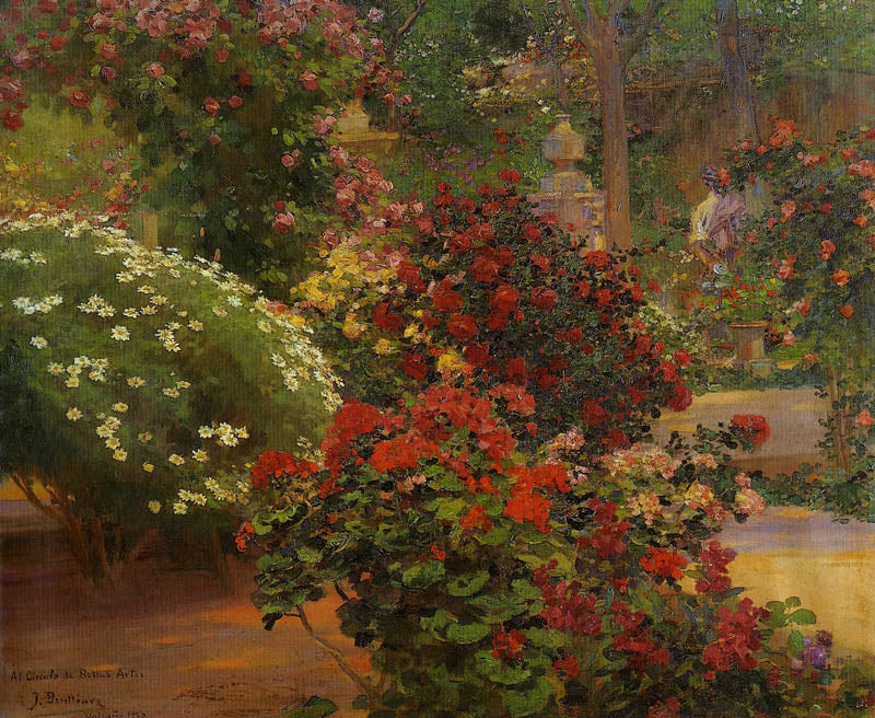 El Jardin by Jose Benlliure Gil,A3(16x12")Poster