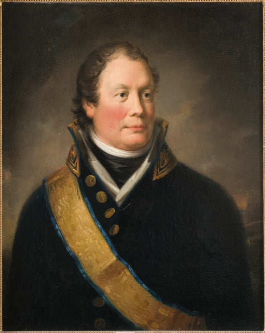 Georg Adlersparre, Count, Major General, Cabinet Minister, vintage artwork by Fredrik Westin, 12x8" (A4) Poster