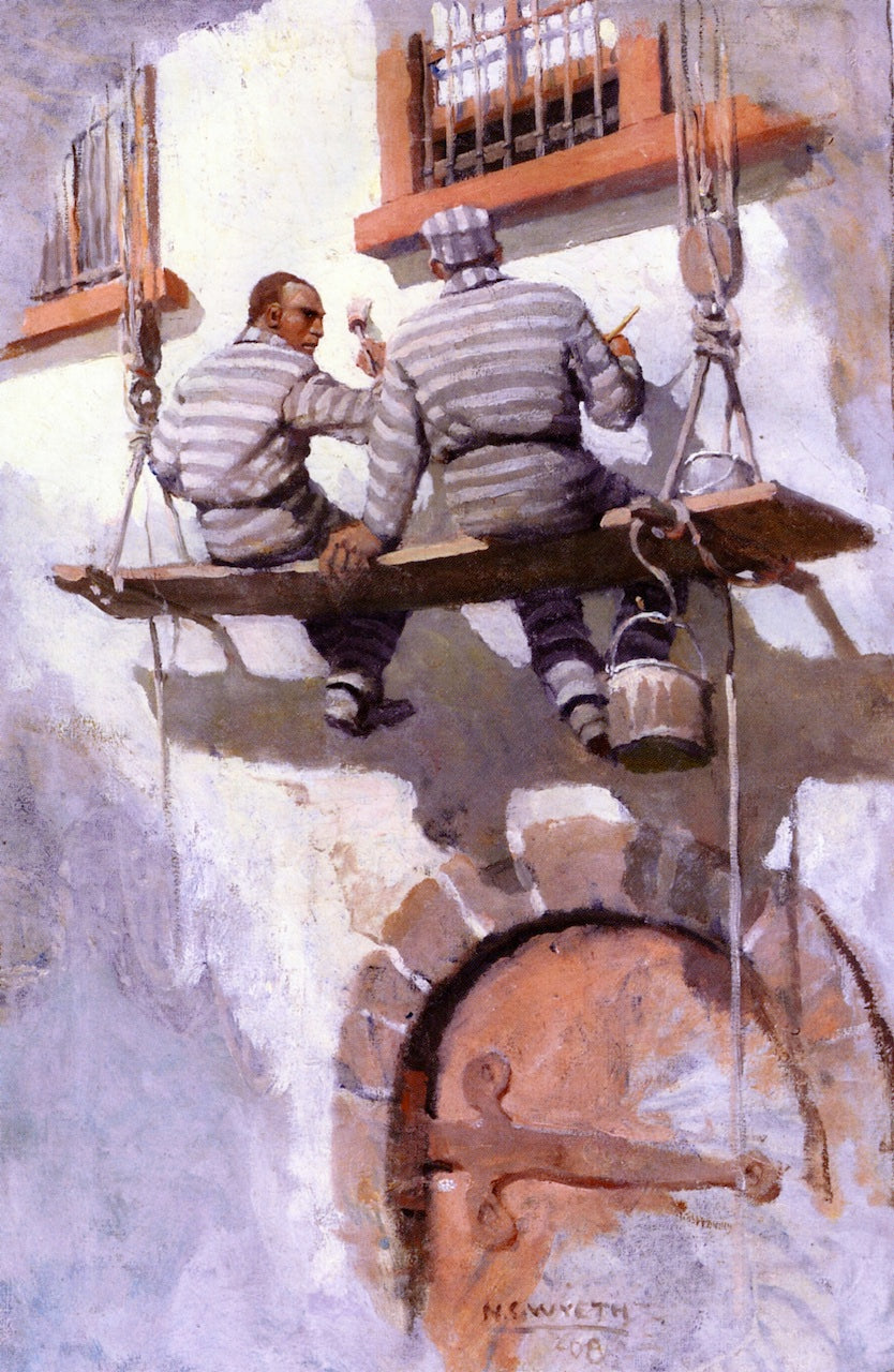He Talked With His Eyes, vintage artwork by Newell Convers (N.C.) Wyeth, 12x8" (A4) Poster