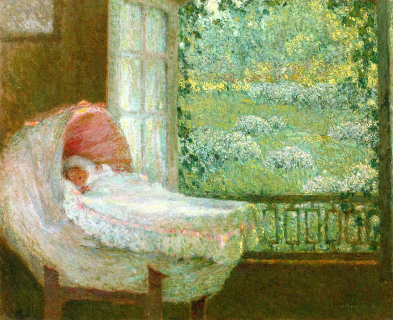 The Cradle, vintage artwork by Henri Le Sidaner, 12x8" (A4) Poster