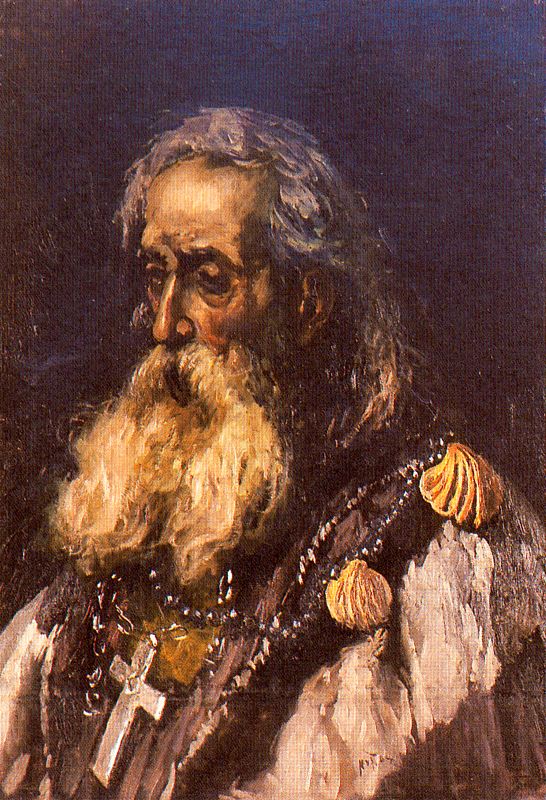 Un peregrino, vintage artwork by Antonio Muñoz Degrain, 12x8" (A4) Poster