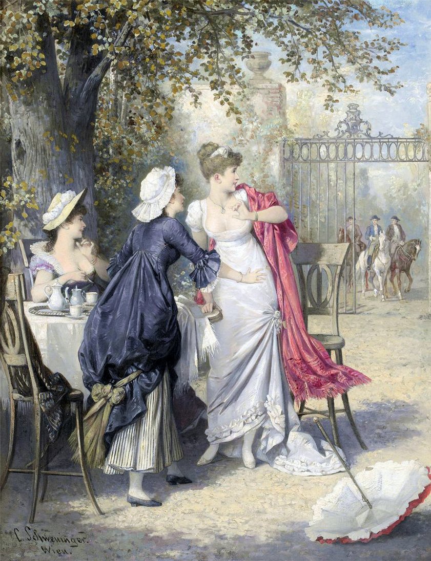 An Unexpected Arrival, vintage artwork by Karl Schweninger Sr., A3 (16x12") Poster Print