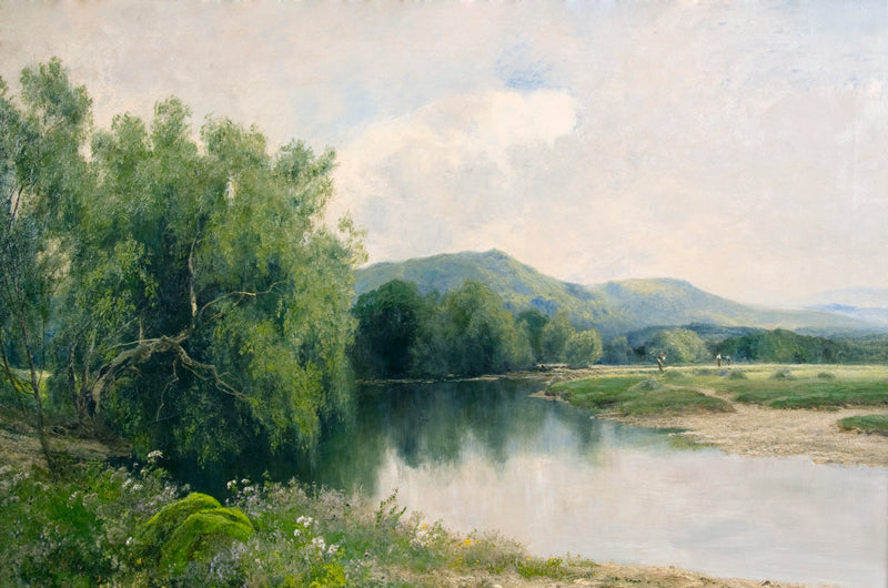 On the Derwent, Cumbria, vintage artwork by John Clayton Adams, 12x8" (A4) Poster