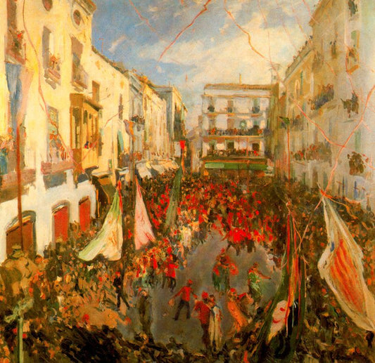 Las comparsas, vintage artwork by Joaquin Mir  Trinxet, 12x8" (A4) Poster