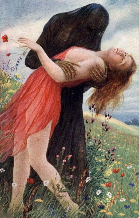 Girl and Death by Adolf Hering,A3(16x12")Poster