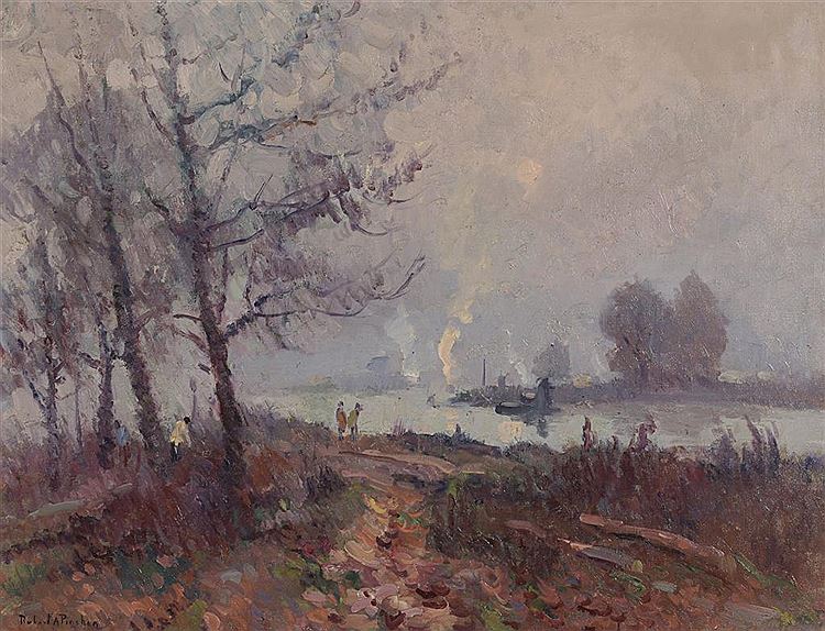 Banks of the Seine by Robert Antoine Pinchon,16x12(A3) Poster