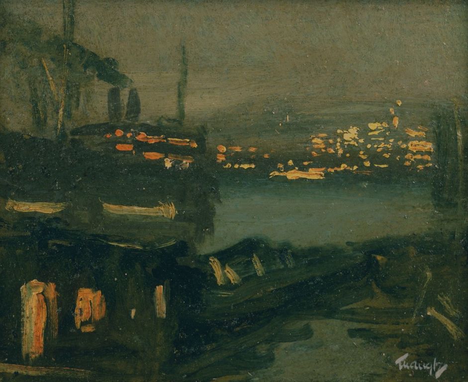 Jersey City Waterfront by Frederick Judd Waugh,A3(16x12")Poster