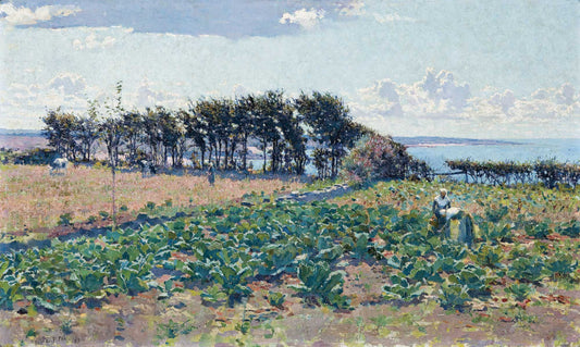 The Cabbage Patch, vintage artwork by Emanuel Phillips Fox, 12x8" (A4) Poster