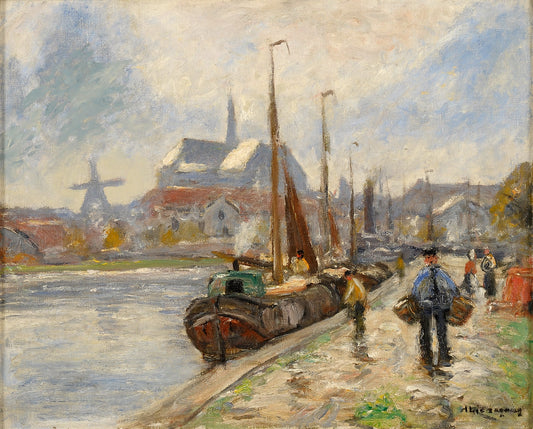 Summer Day in Holland, vintage artwork by Helmut Liesegang, 12x8" (A4) Poster