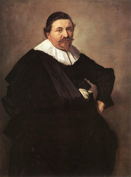 Lucas de Clercq, vintage artwork by Frans Hals, 12x8" (A4) Poster