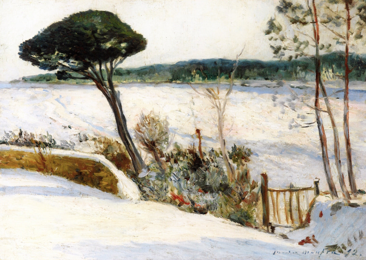 scape, Poëlan, Moors and Pines in the Snow by Maxime Maufra,A3(16x12")Poster