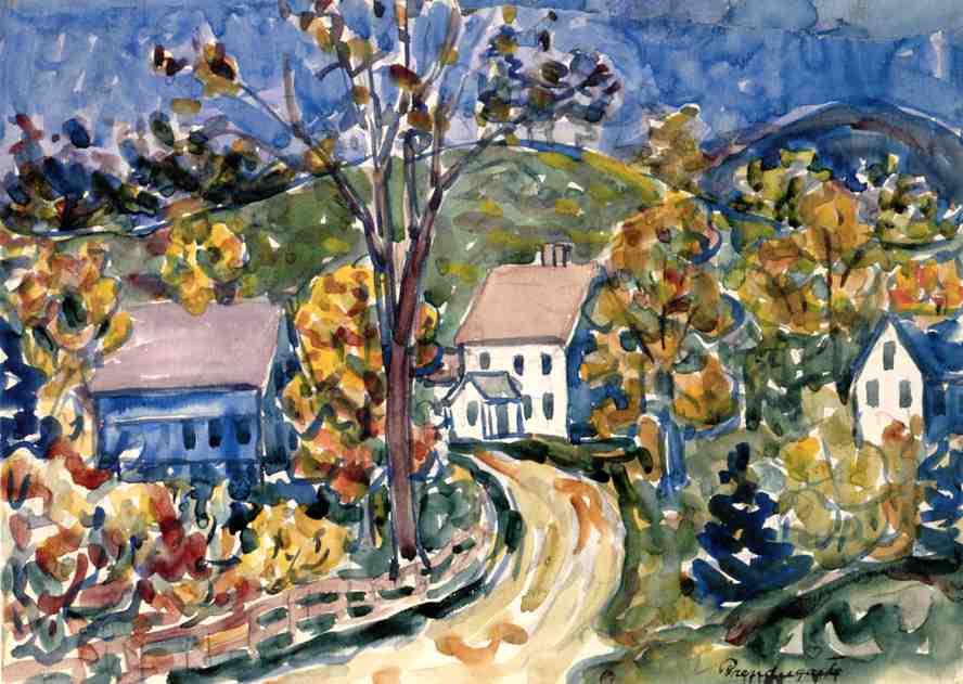Country Road, New Hampshire by Maurice Prendergast,A3(16x12")Poster