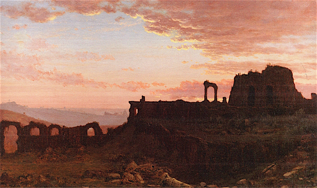 The Ruins of Caesar's Palace, vintage artwork by Jervis McEntee, 12x8" (A4) Poster