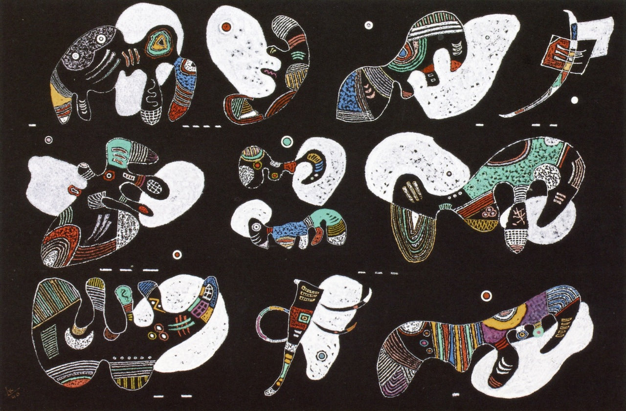 Composition with White Forms by Wassily Kandinsky,A3(16x12")Poster