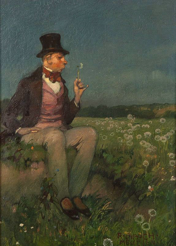 Gentleman on the Summer Meadow, vintage artwork by Richard Mauch, 12x8" (A4) Poster