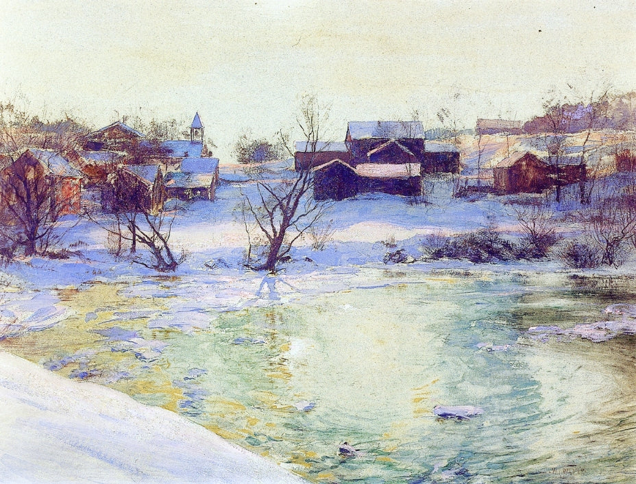 Normansvale, vintage artwork by Walter Launt Palmer, 12x8" (A4) Poster