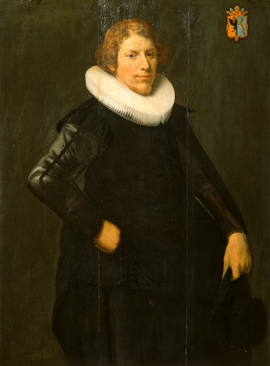 Gerard Ottsz Hinloopen (1604-46), vintage artwork by Nicolaes Eliasz. Pickenoy, 12x8" (A4) Poster
