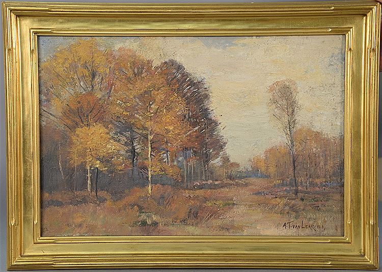 Fall in the Country, vintage artwork by Alexander Theobold Van Laer, 12x8" (A4) Poster