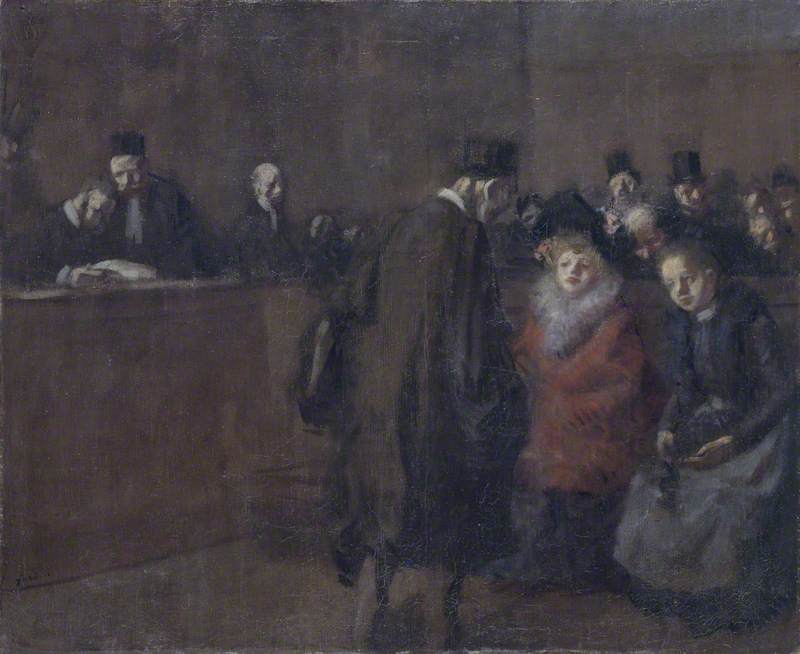Scene de Tribunal by Jean-Louis Forain,A3(16x12")Poster