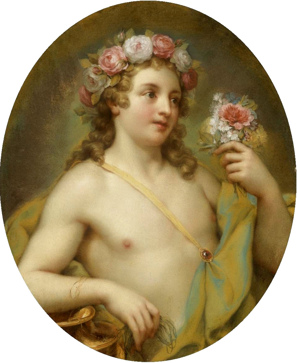 Pleasure, vintage artwork by Anton Raphael Mengs, 12x8" (A4) Poster