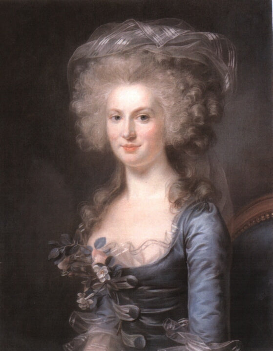 Portrait of Anne-Felicite Gresille, vintage artwork by Marie-Gabrielle Capet, 12x8" (A4) Poster