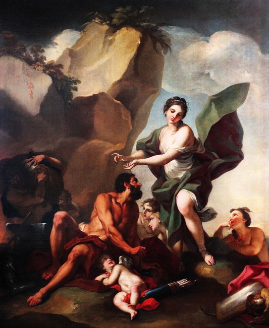 Thetis in Vulcan's Forge, vintage artwork by Antonio Balestra, 12x8" (A4) Poster