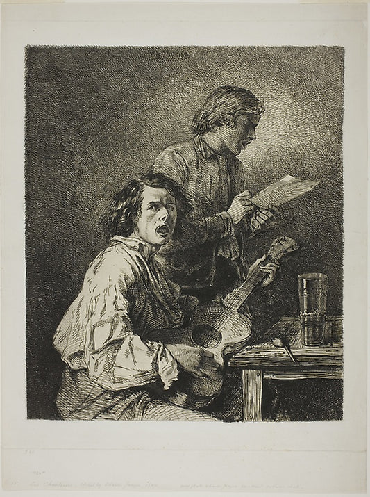 The Singers, vintage artwork by Charles-Émile Jacque, A3 (16x12") Poster Print