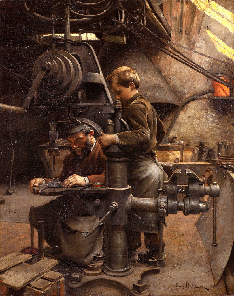 The Lesson of the Apprentice by Jean-Eugene Buland,A3(16x12")Poster