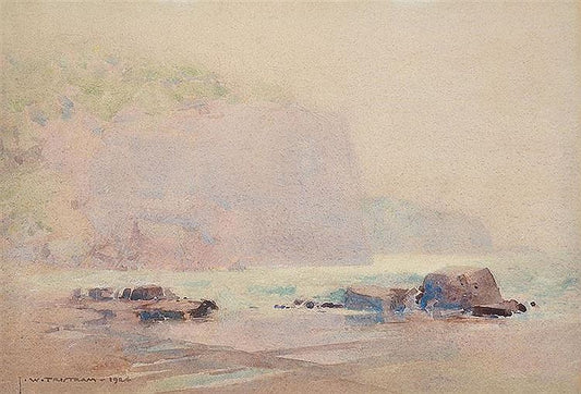 Coastal Mist, vintage artwork by John William Tristram, 12x8" (A4) Poster