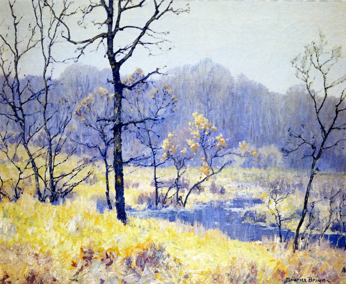 Misty Morning, vintage artwork by Maurice Braun, 12x8" (A4) Poster