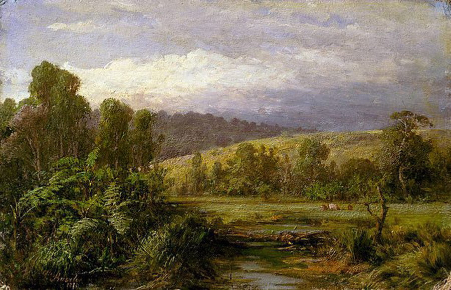 At Dandenong, vintage artwork by Louis Buvelot, A3 (16x12") Poster Print