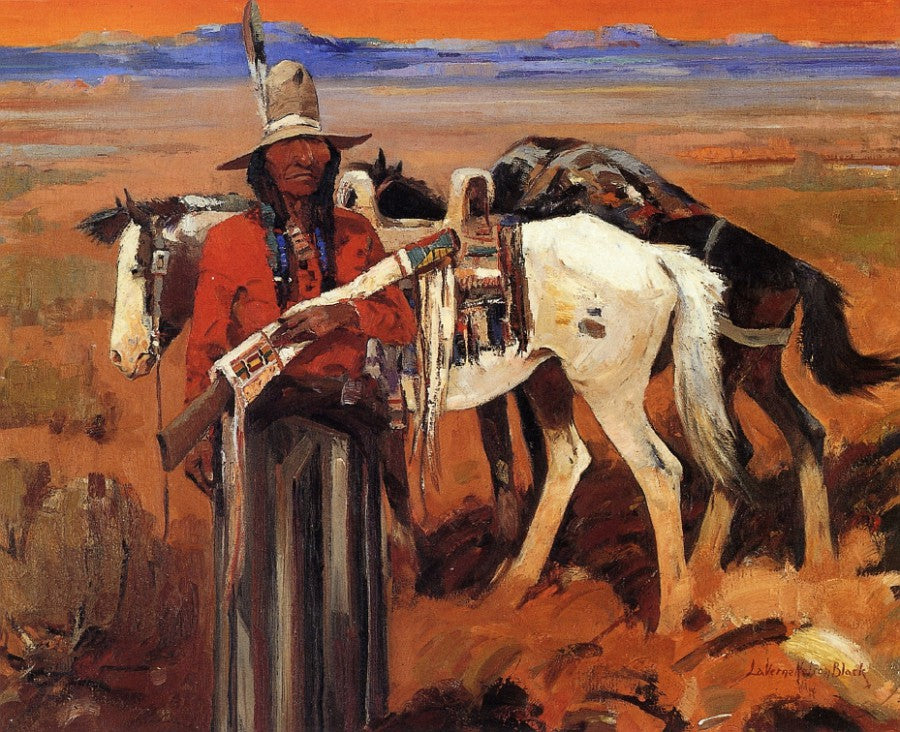 Apache Land, vintage artwork by Laverne Nelson Black, 12x8" (A4) Poster
