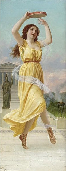 Dance to the Gods, vintage artwork by Pietro Saltini, 12x8" (A4) Poster