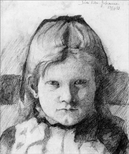 Little Johanne, vintage artwork by Marie Triepcke Kroyer, 12x8" (A4) Poster