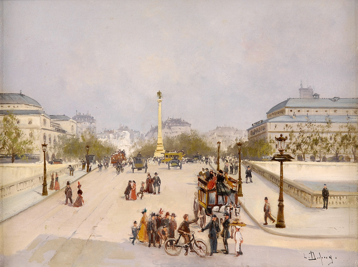 Parisian Boulevard by Eugene Galien-Laloue,A3(16x12")Poster