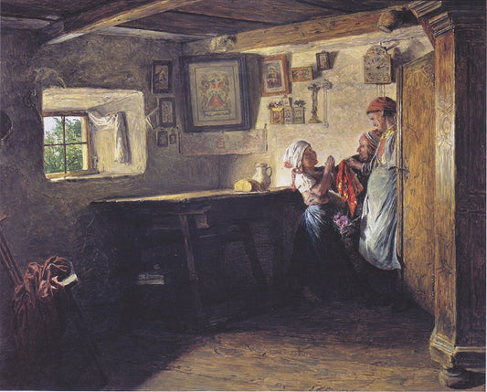 The Old Chest, vintage artwork by Ferdinand Georg Waldmüller, A3 (16x12") Poster Print