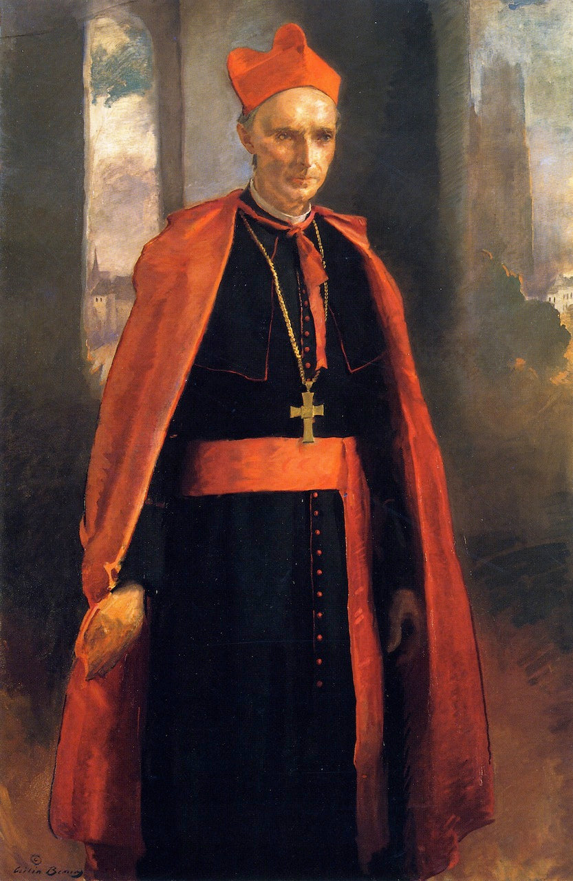 Cardinal Mercier, vintage artwork by Cecilia Beaux, 12x8" (A4) Poster