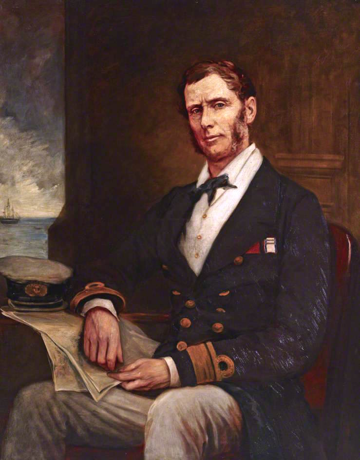 Rear-Admiral Sir Henry John Codrington, vintage artwork by Lowes Cato Dickinson, A3 (16x12") Poster Print