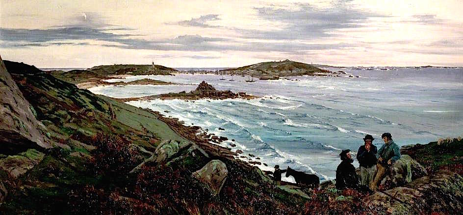 St Mary's, Scilly Isles, vintage artwork by Edwin Edwards, A3 (16x12") Poster Print