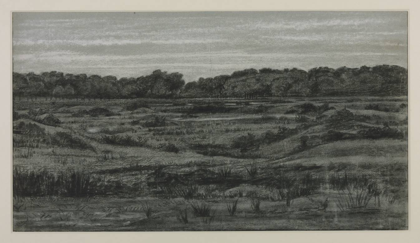 Landscape Study, vintage artwork by Henry Wallis, 12x8" (A4) Poster