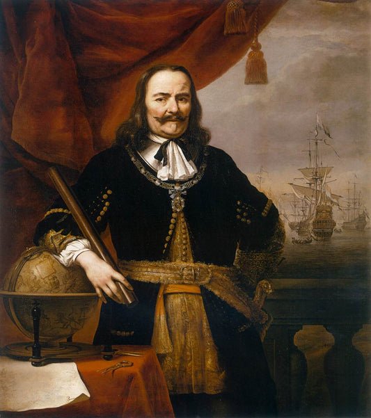 Lieutenant-Admiral Michiel de Ruyter (1607–1676), vintage artwork by Ferdinand Bol, 12x8" (A4) Poster