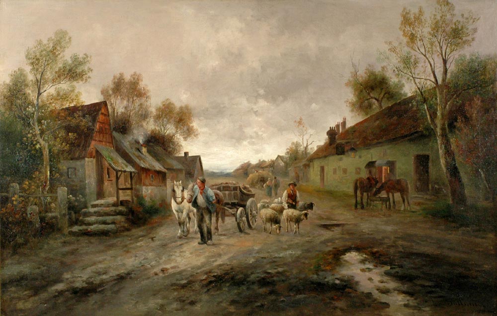 Farmers Returning Home by Emil Barbarini,A3(16x12")Poster