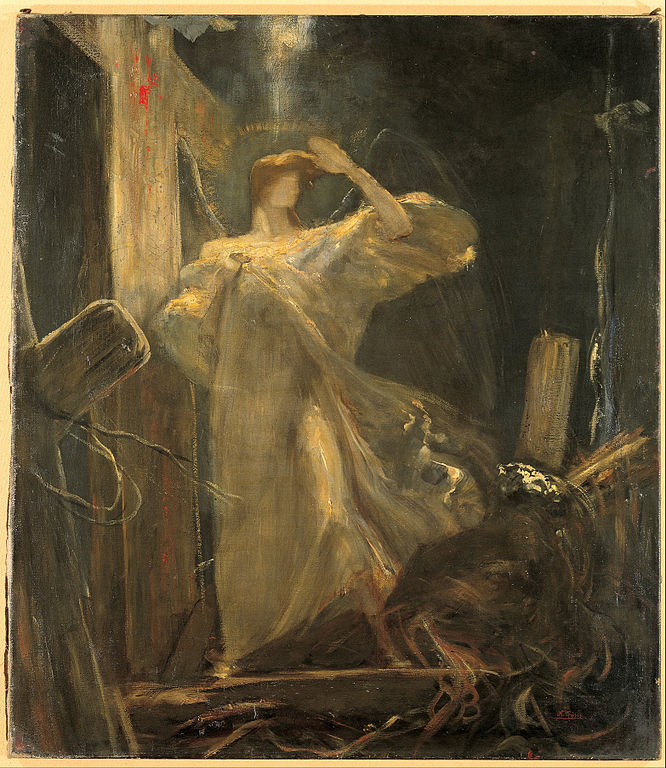 Archangel, study for the Foundation of the Faith, vintage artwork by Nicholas Gyzis, 12x8" (A4) Poster