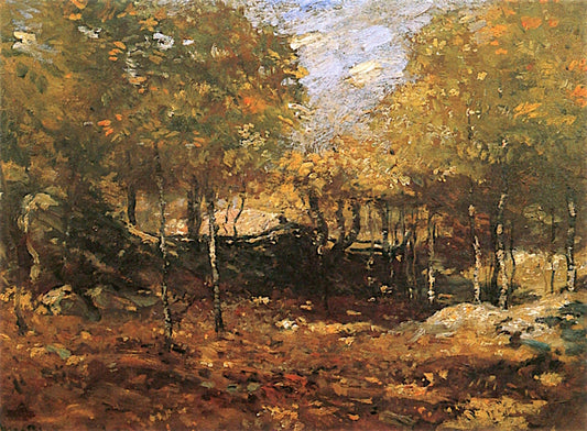 Crumbled Fences, vintage artwork by Henry Ward Ranger, 12x8" (A4) Poster