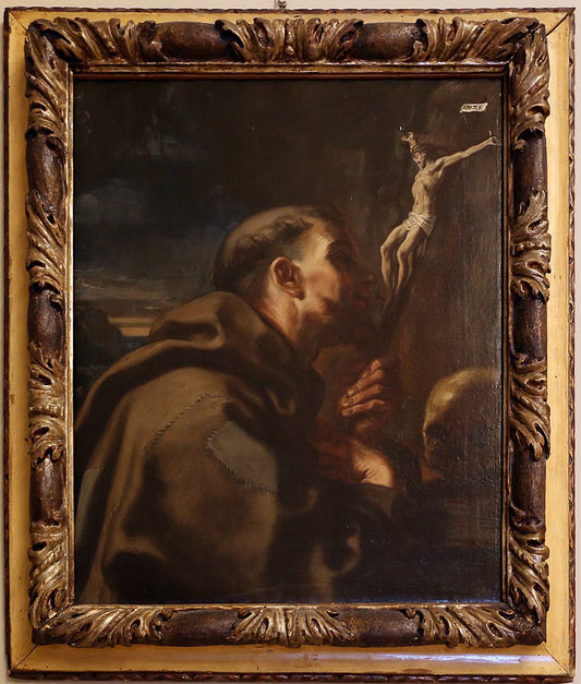 St. Francis, vintage artwork by Elisabetta Sirani, 12x8" (A4) Poster