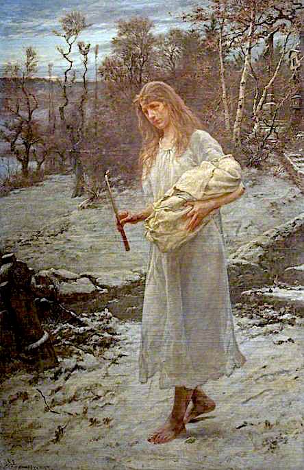 Penance, vintage artwork by William John Hennessy, 12x8" (A4) Poster
