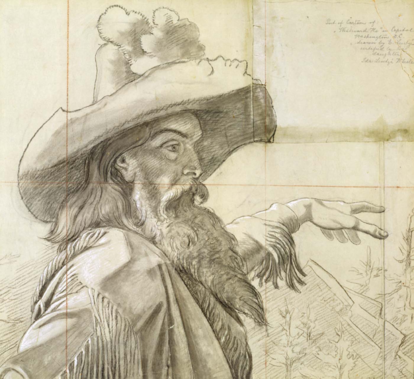 Detail of Cartoon for the Mural Westward the Course of Empire..., vintage artwork by Emanuel Gottlieb Leutze, A3 (16x12") Poster Print