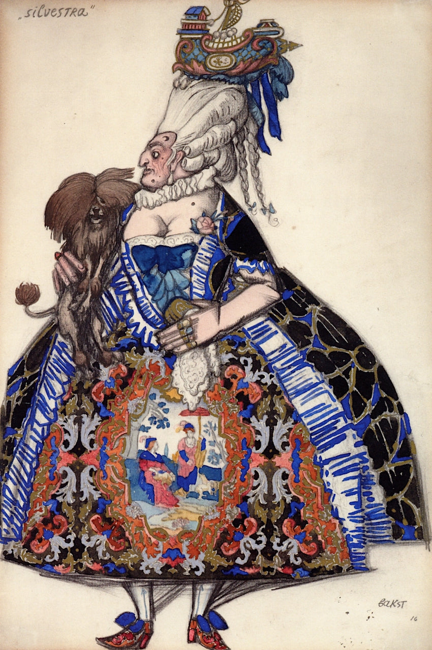 gn for 'Les Femmes de bonne Humeur': Silvestra by Leon Bakst,A3(16x12")Poster