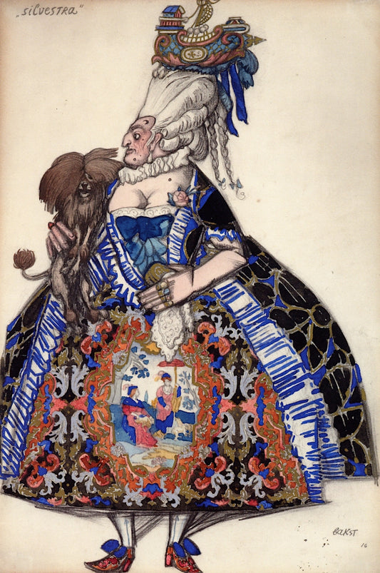 gn for 'Les Femmes de bonne Humeur': Silvestra by Leon Bakst,A3(16x12")Poster